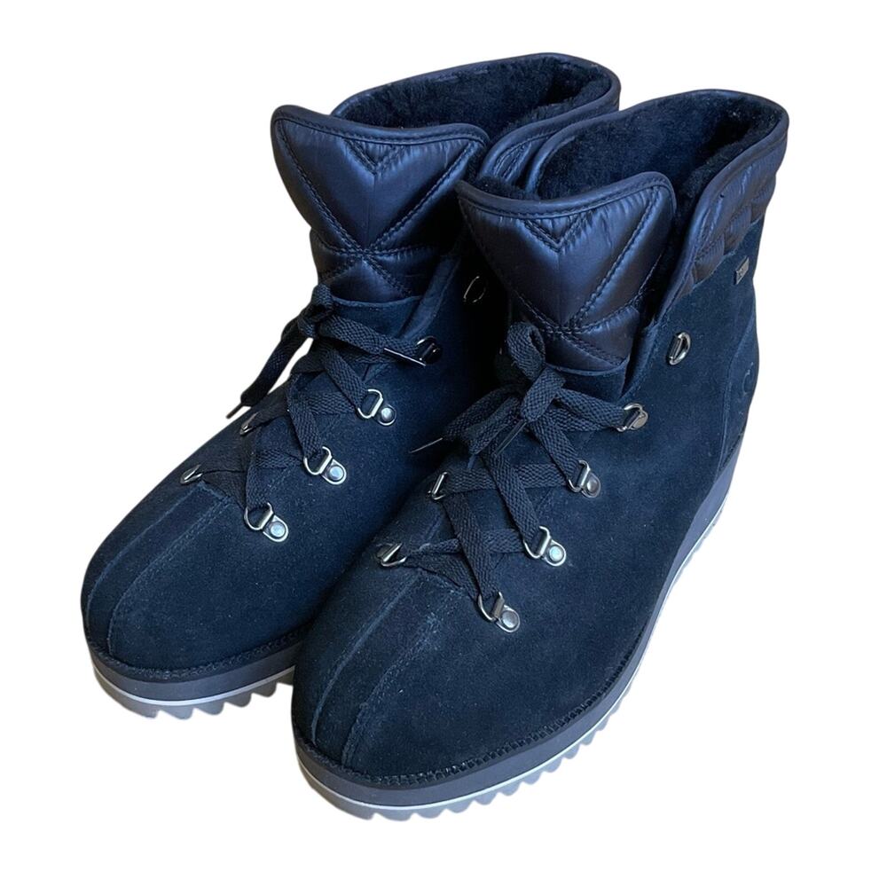 Ugg Birch Black Suede Waterproof Snow Boots 10